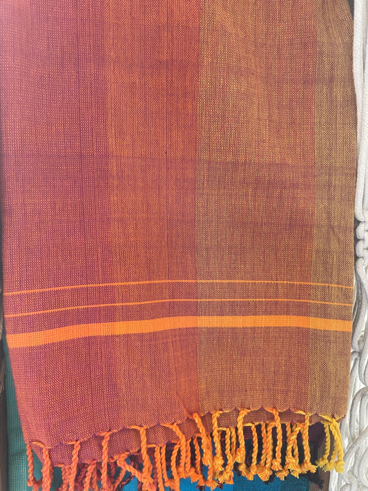 Kilombera Weavers - kikoi 'towel' (classic -red/orange/yellow/black)