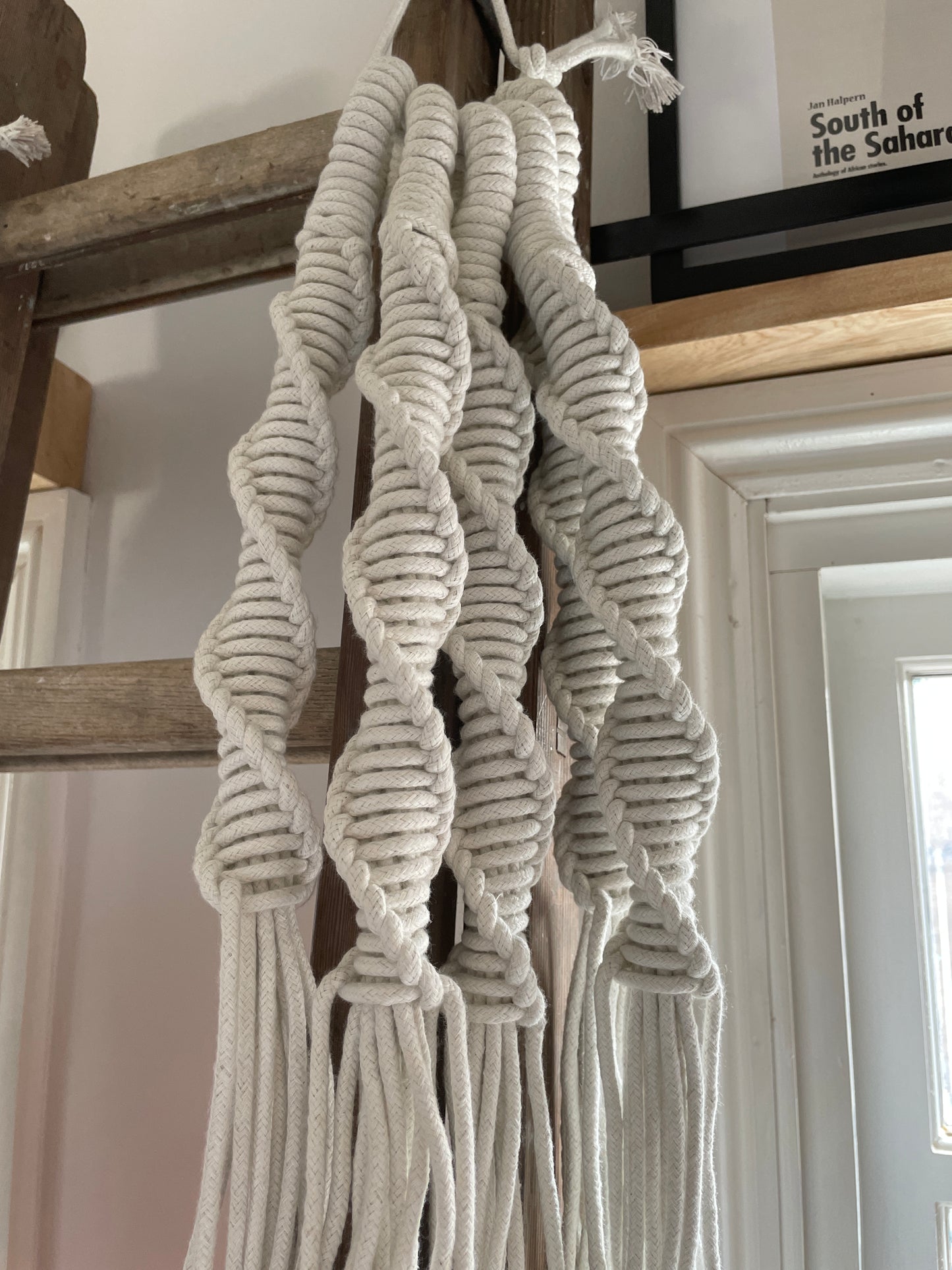 Macrame - handmade hanging planter (spiral design)