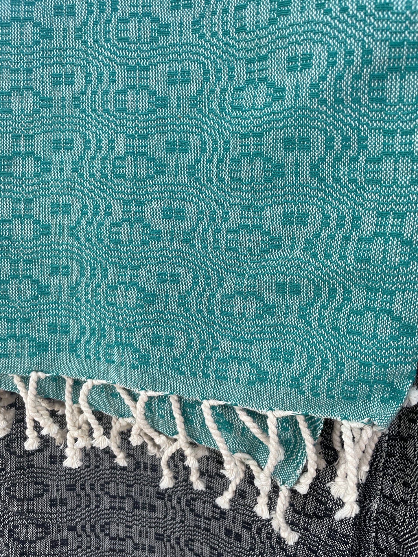 Kilombera Weavers - kikoi 'towel' (turquoise with design)
